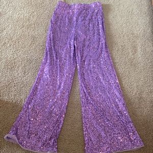Purple sequin pants